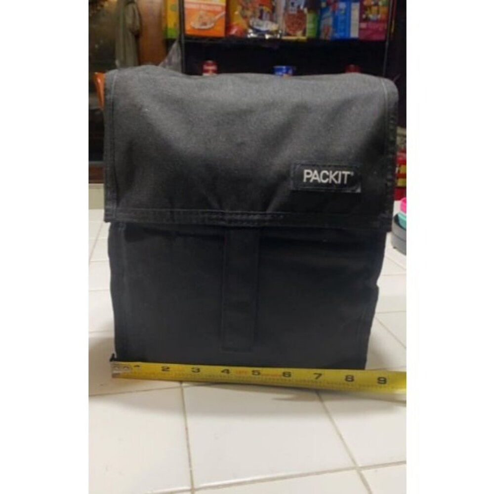 Freezable Lunch Bag, Black, Built with Eco Freeze Technology, Foldable